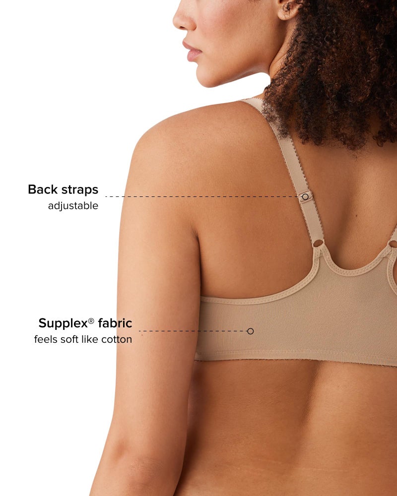 Wacoal womens Body By Wacoal Unlined Front Close Underwire Racerback Bra, White, 38D - Image 4